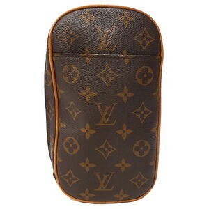 Louis Vuitton Monogram Leather Brown Pochette Ganjou Body Bag